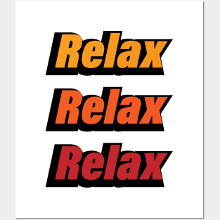 Relax 4colorful typography artwork Posters and Art